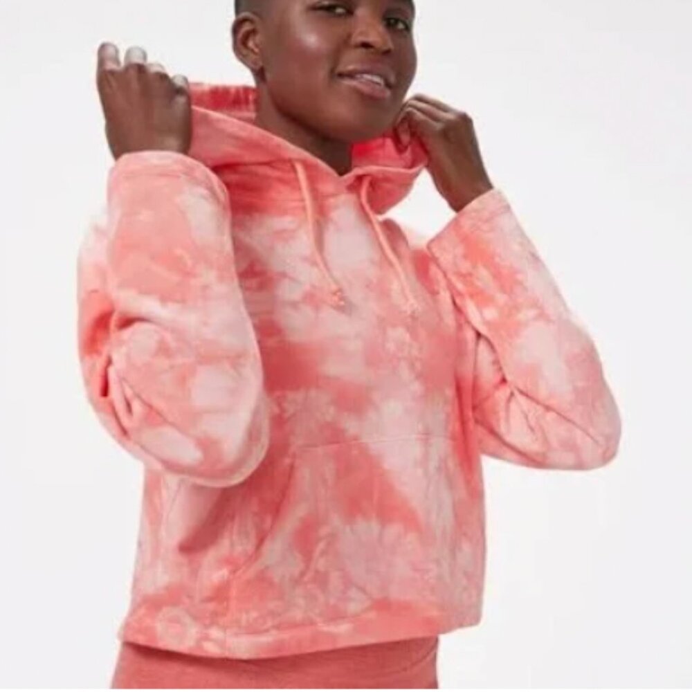 Outdoor Voices Lantana Tie Dye Pick Up Cropped Hoodie size L/XL